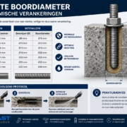 Juiste boordiameter bij chemische verankeringen
